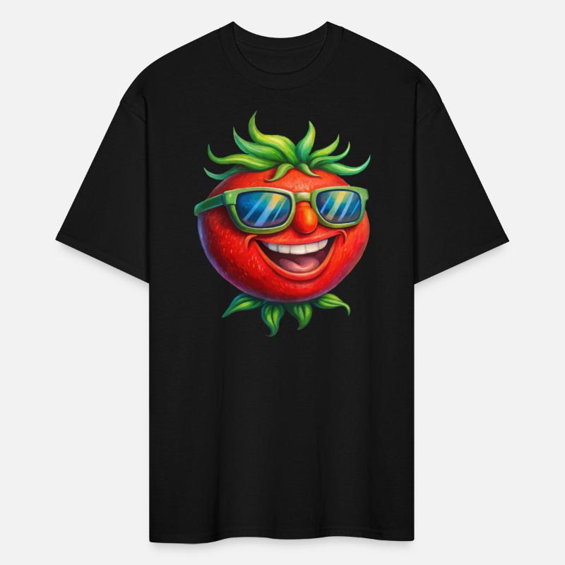 Laughing tomato with sunglasses cool summer design