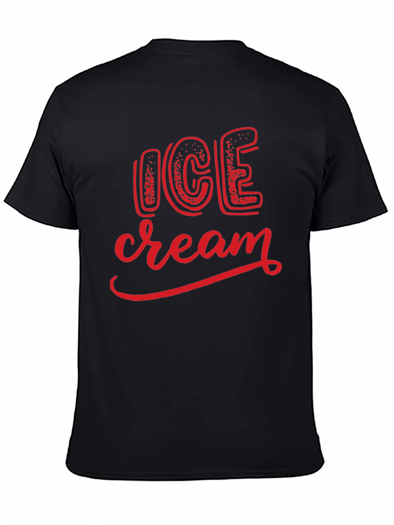 Ice Cream Graphic Tee - Black Casual Shirt