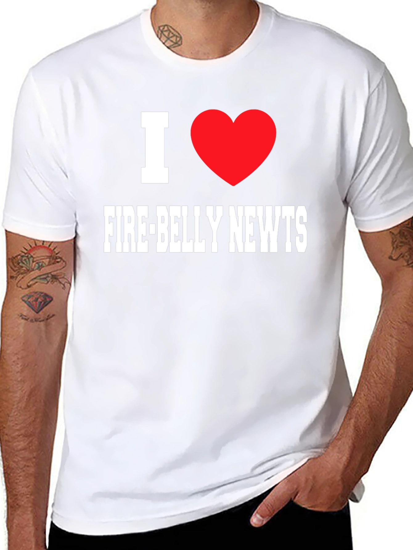 I Heart Fire-Belly Newts Graphic T-Shirt
