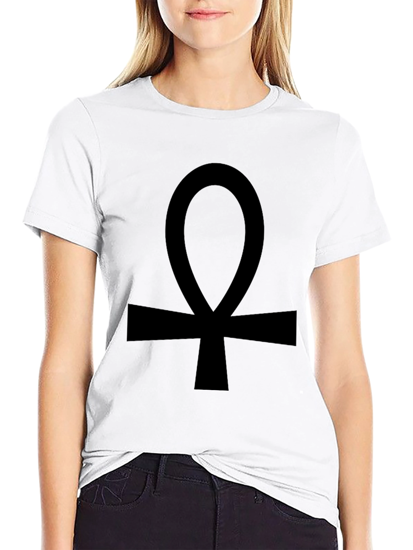 Black Ankh T-Shirt - Egyptian Symbol Tee