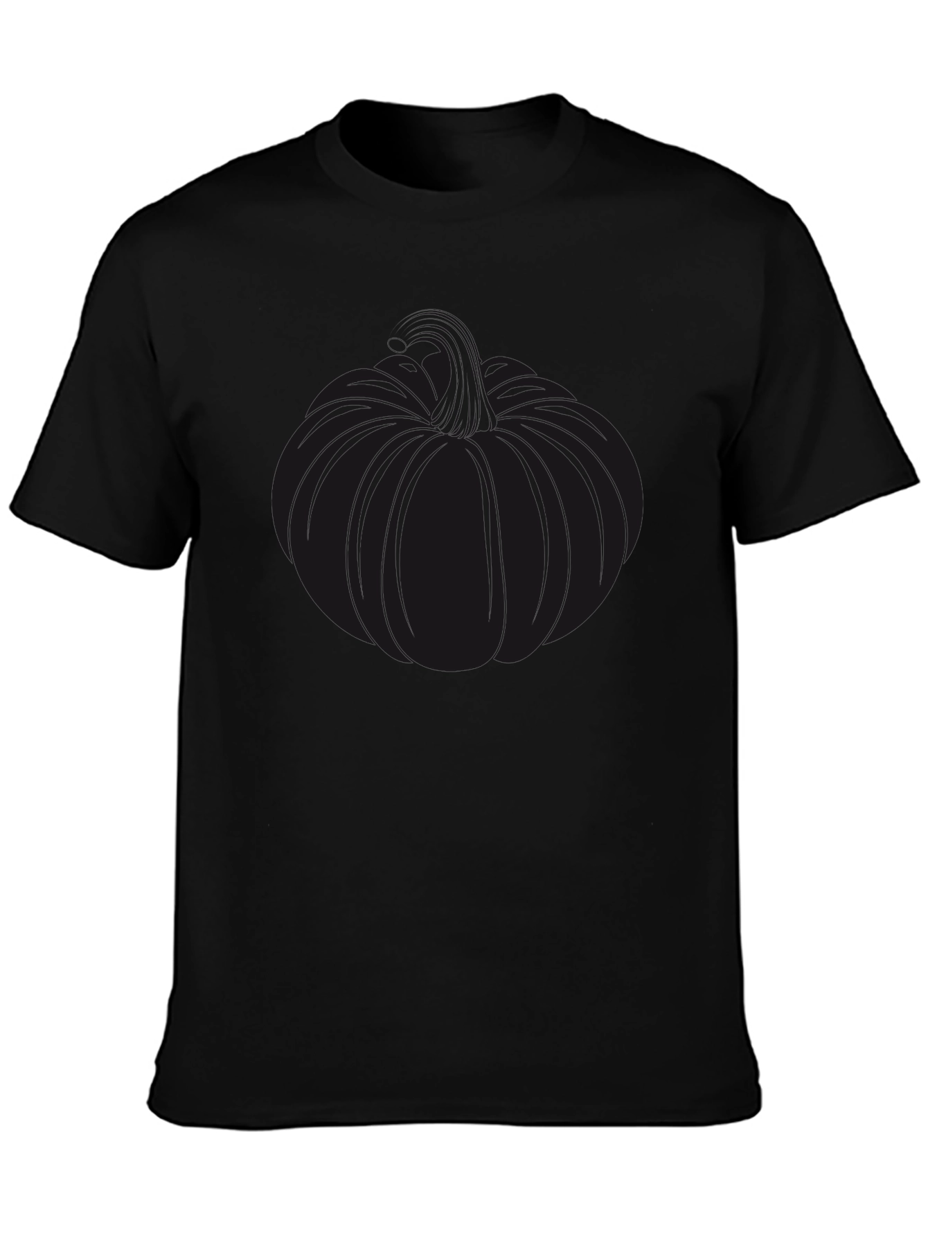 Mens Black Pumpkin Graphic Tee - Halloween Style