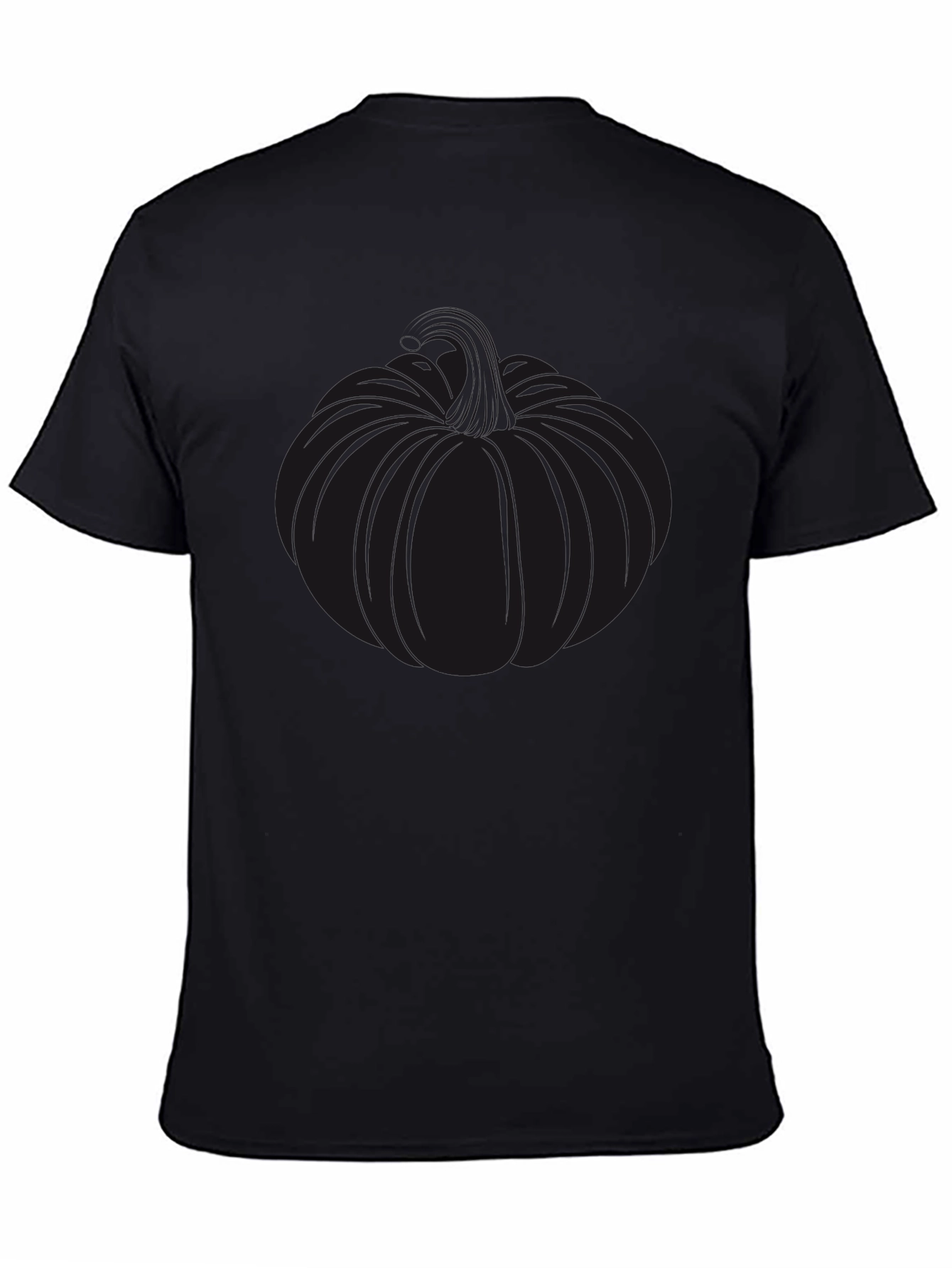 Mens Black Pumpkin Graphic Tee - Halloween Style