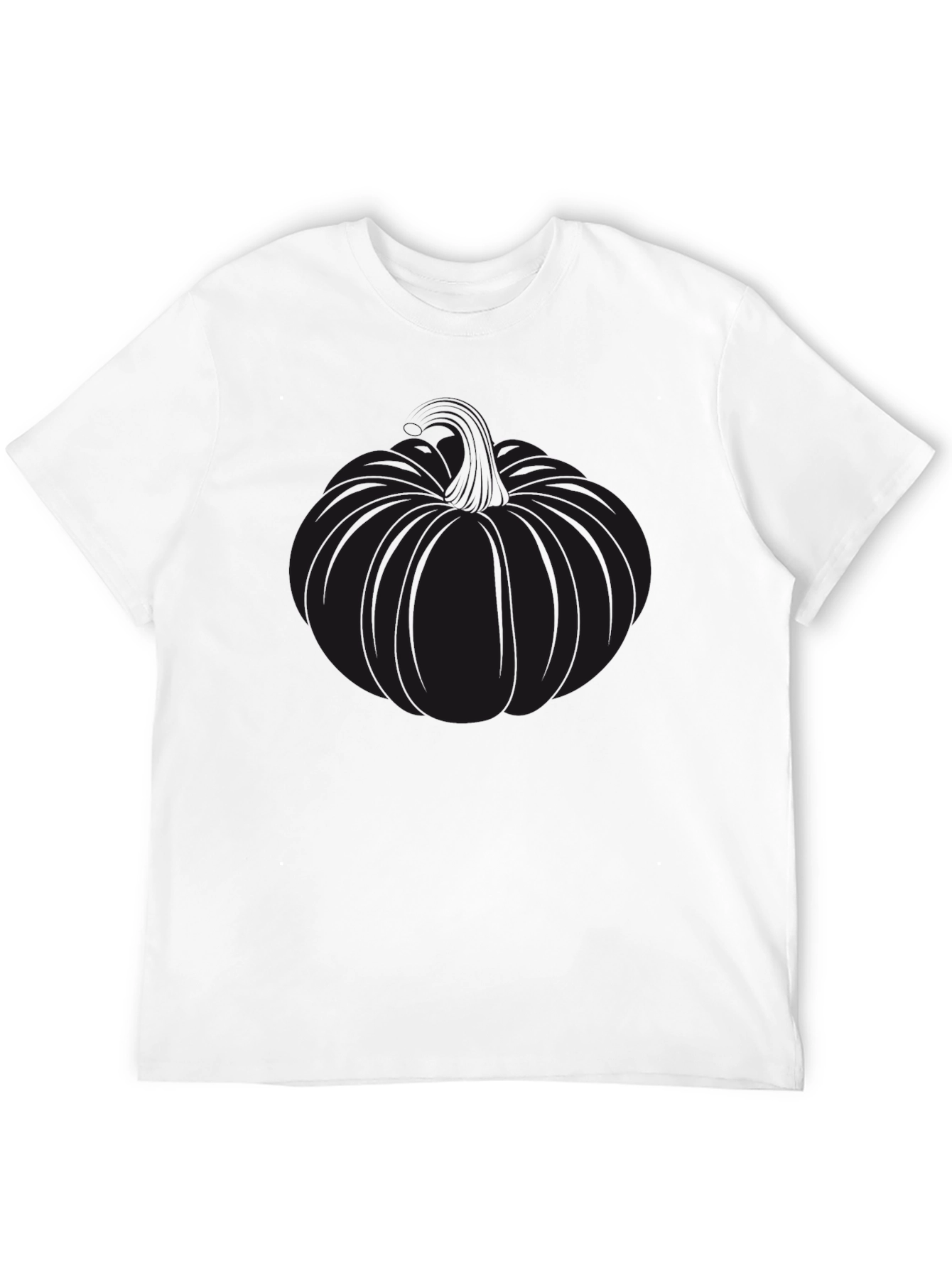 Mens Black Pumpkin Graphic Tee - Halloween Style