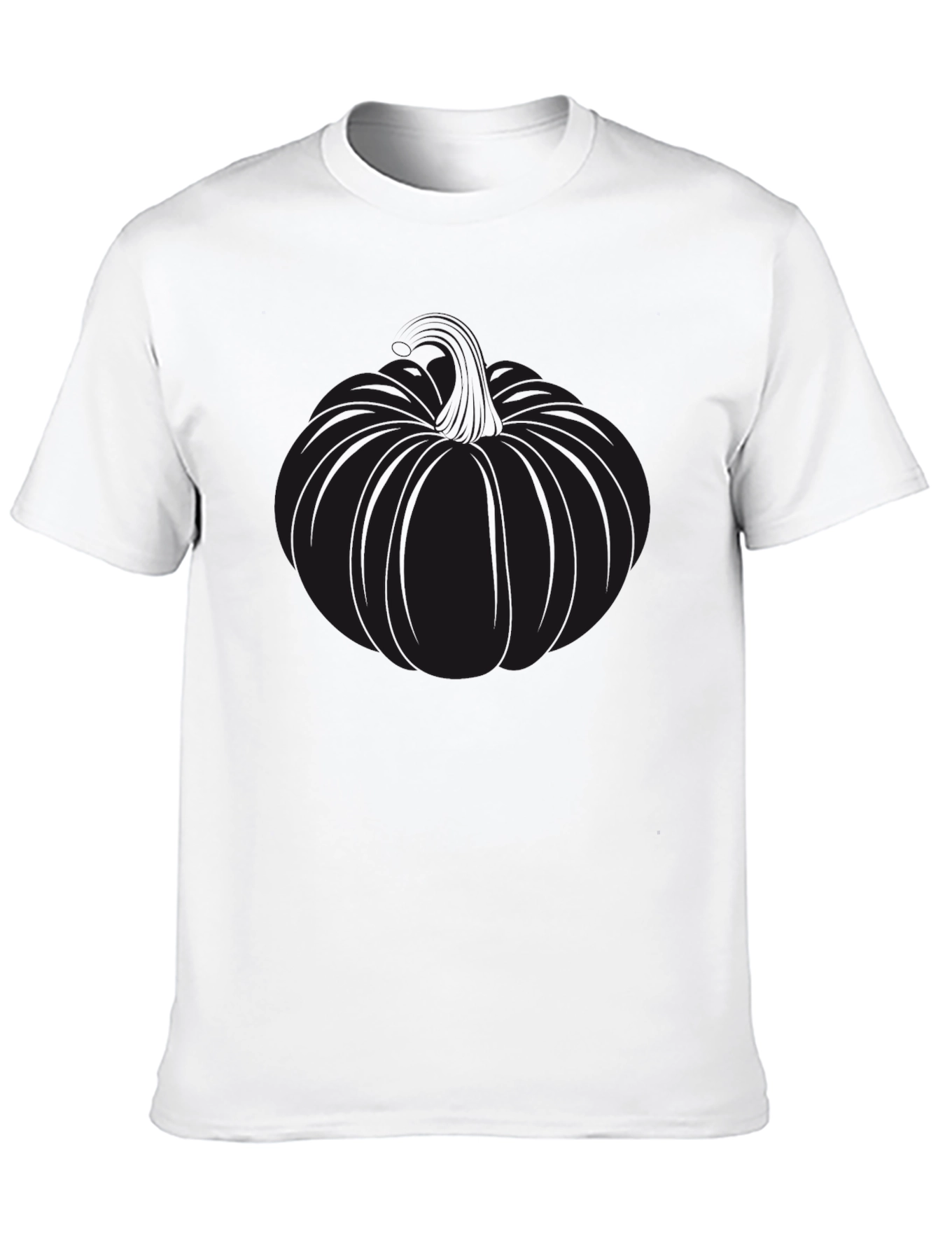 Mens Black Pumpkin Graphic Tee - Halloween Style
