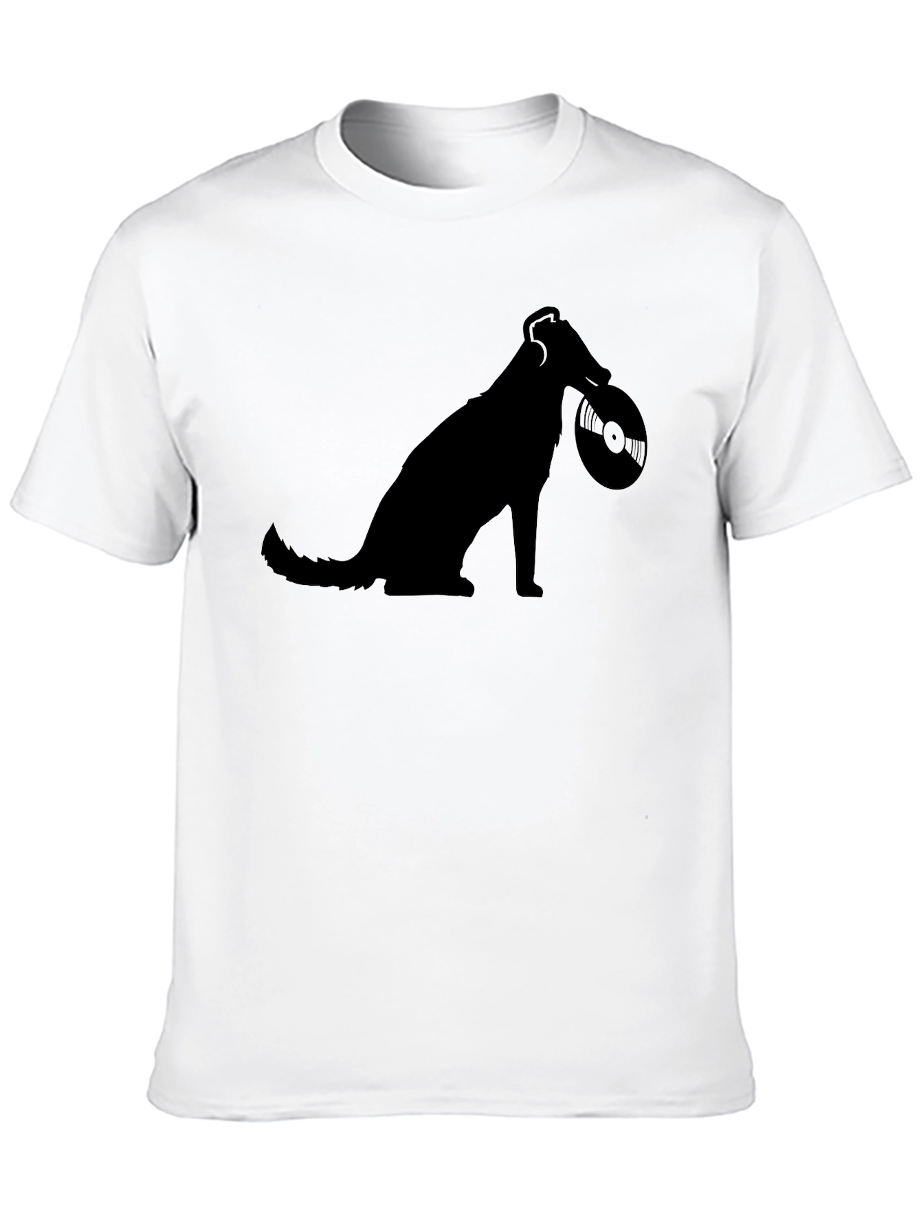 Dog DJ Black T-Shirt - Music Lover Tee