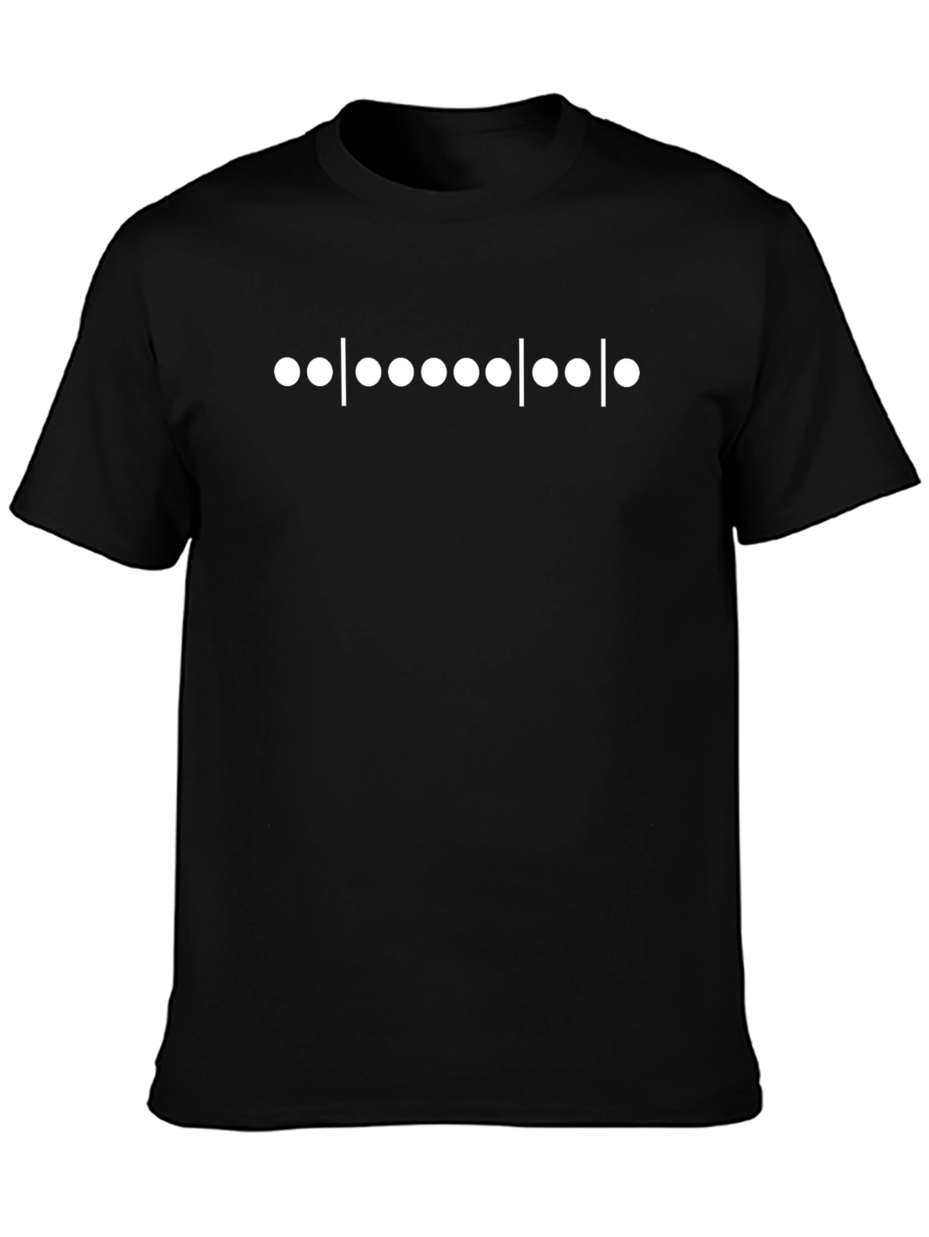 Morse Code T-Shirt - Black Cotton Blend