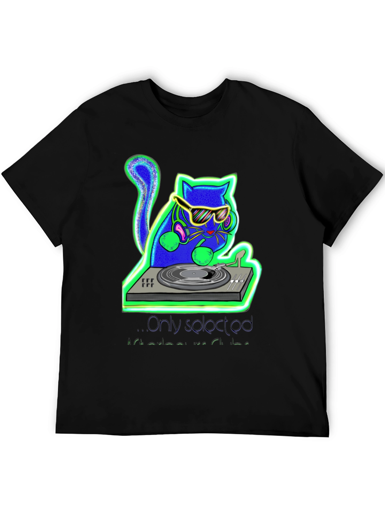 DJ Cat Graphic Tee - Music Lovers T-Shirt