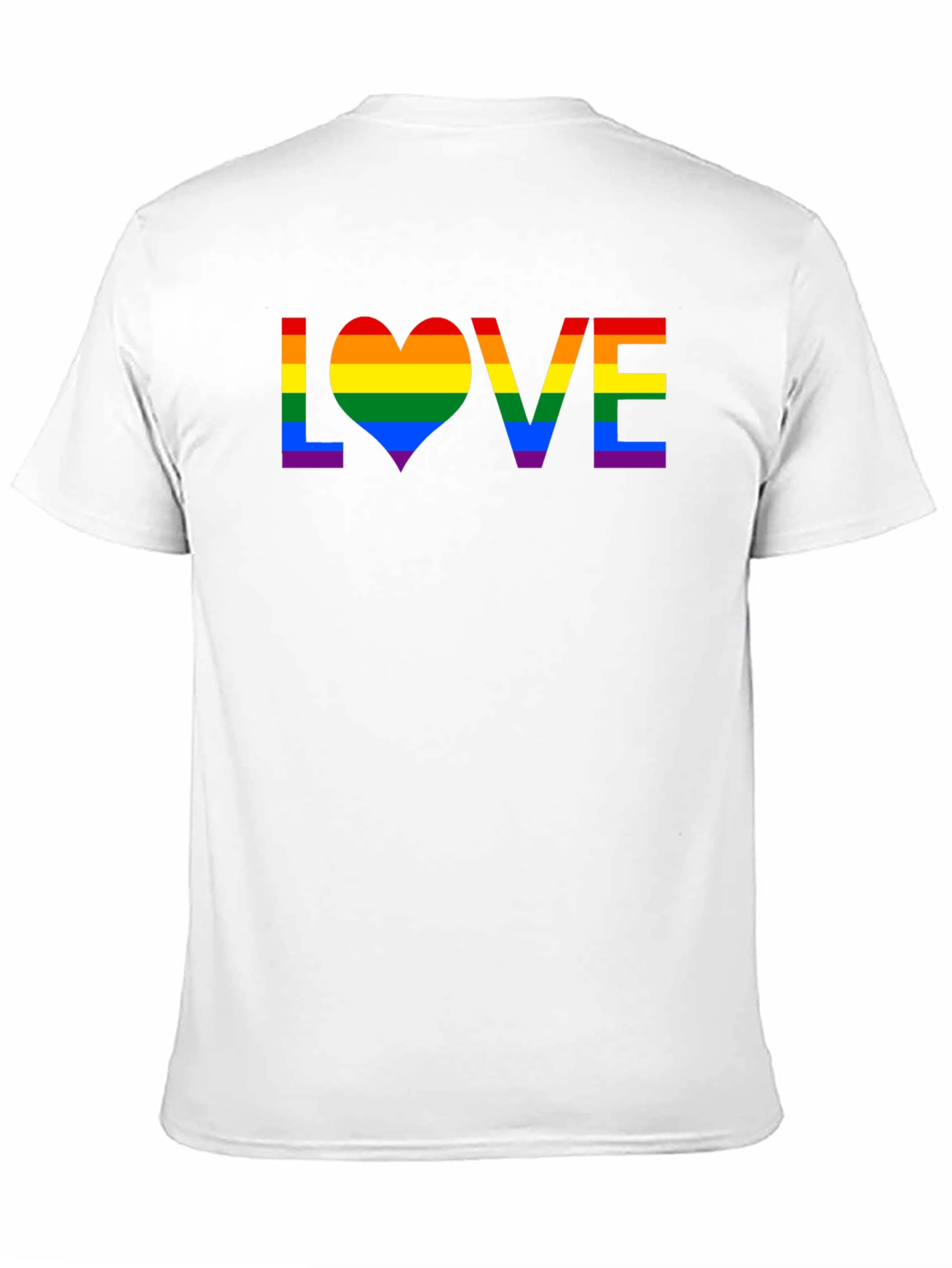 LGBTQ Pride LOVE Rainbow Graphic T-Shirt