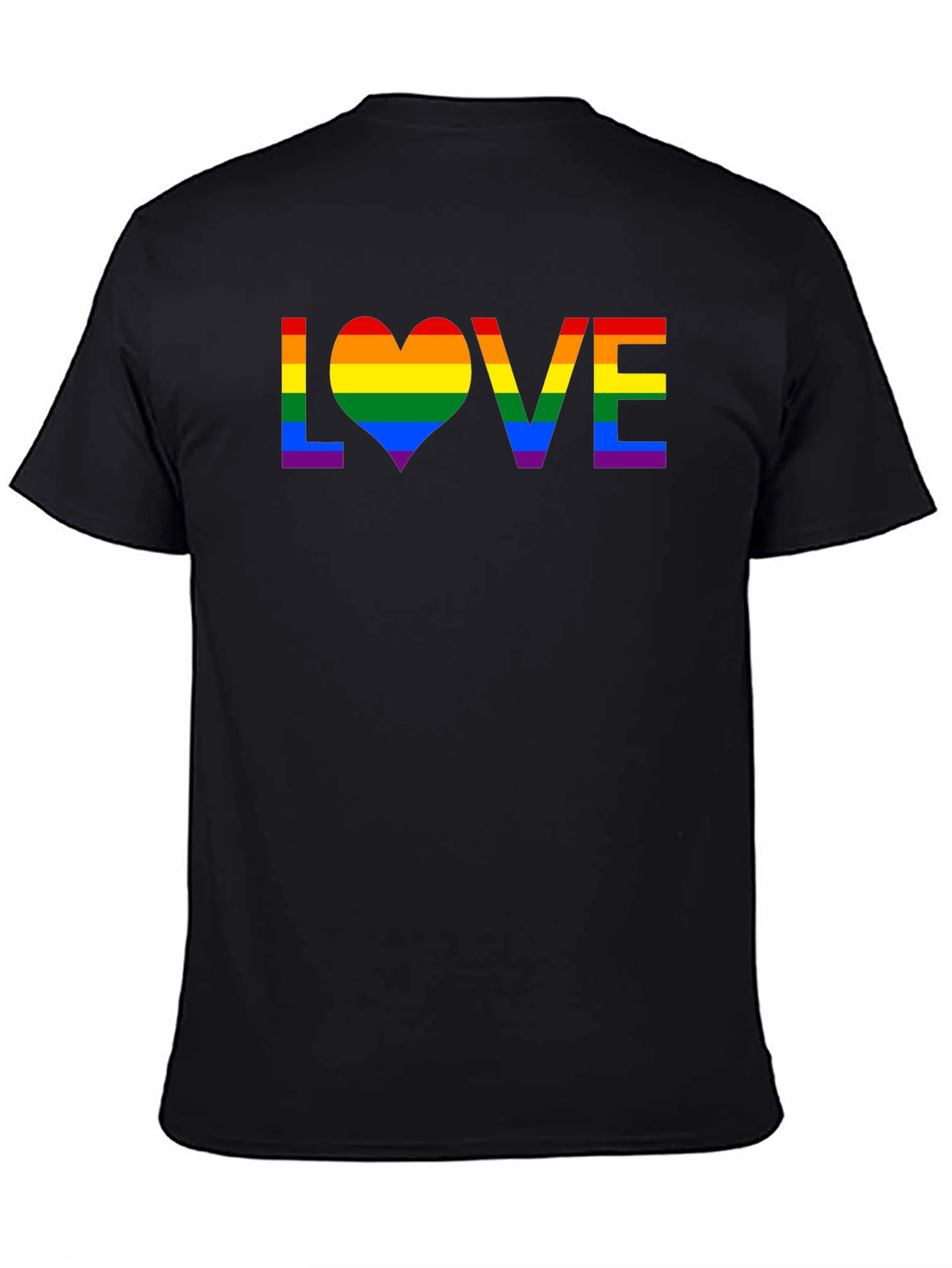 LGBTQ Pride LOVE Rainbow Graphic T-Shirt