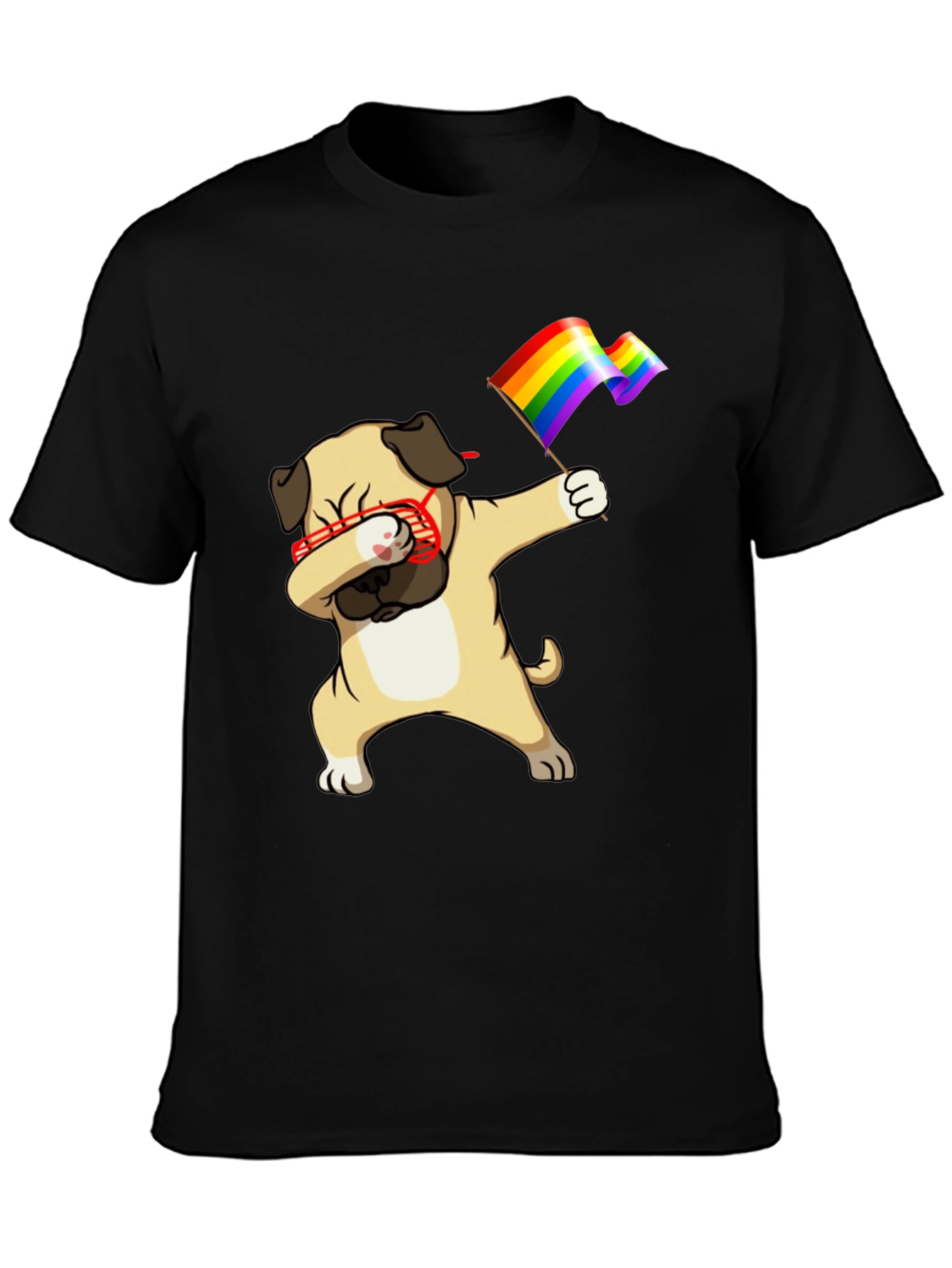 Pug Dab LGBTQ Pride T-Shirt