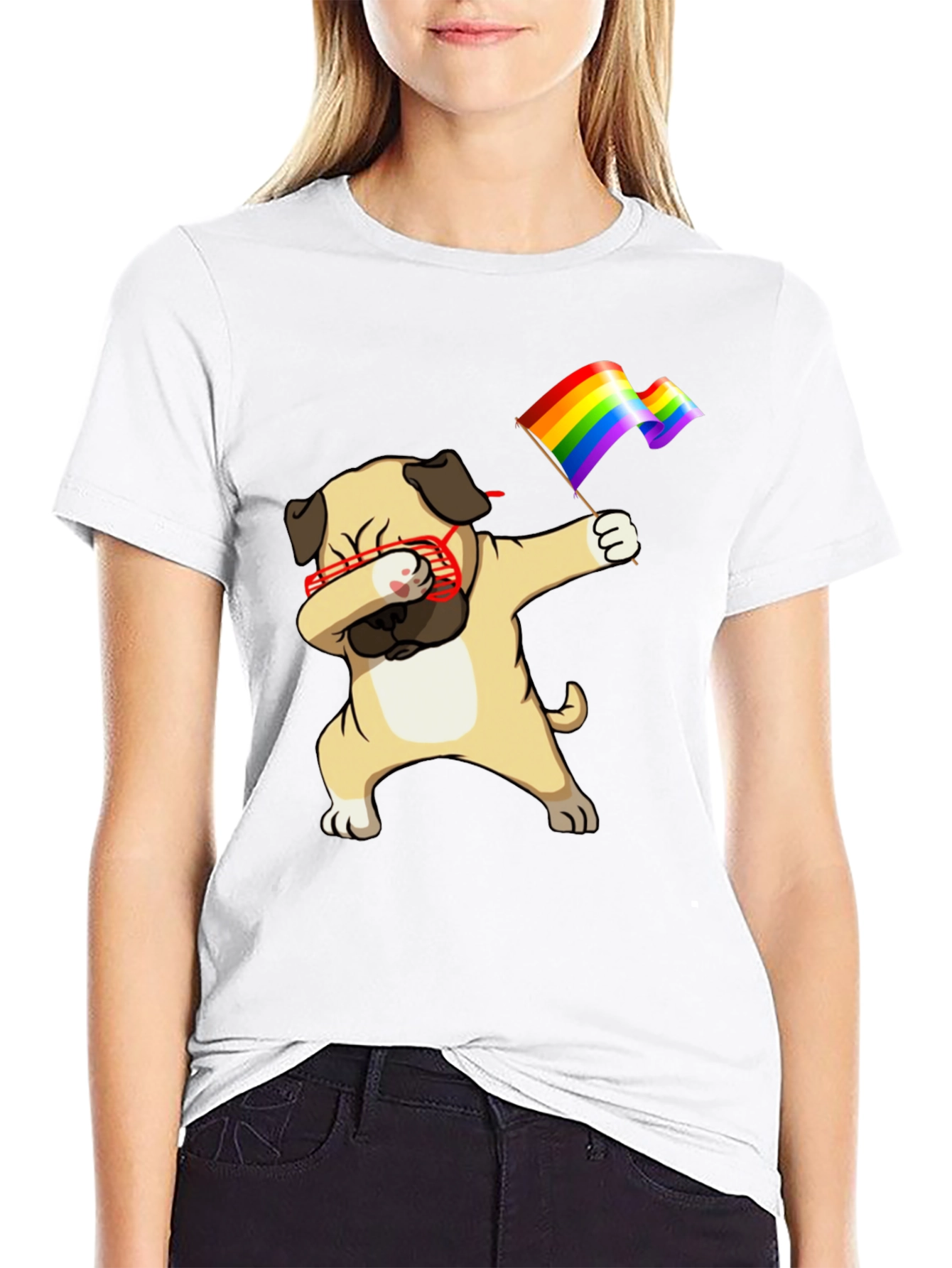 Pug Dab LGBTQ Pride T-Shirt