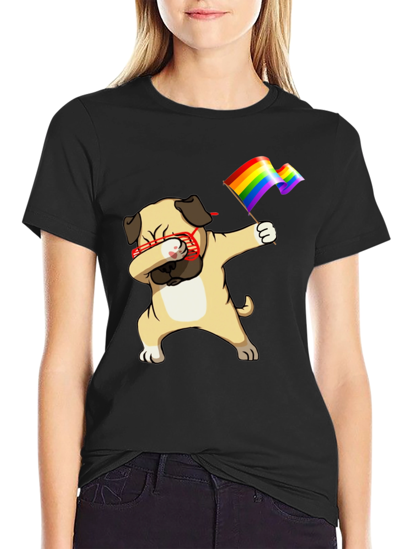 Pug Dab LGBTQ Pride T-Shirt