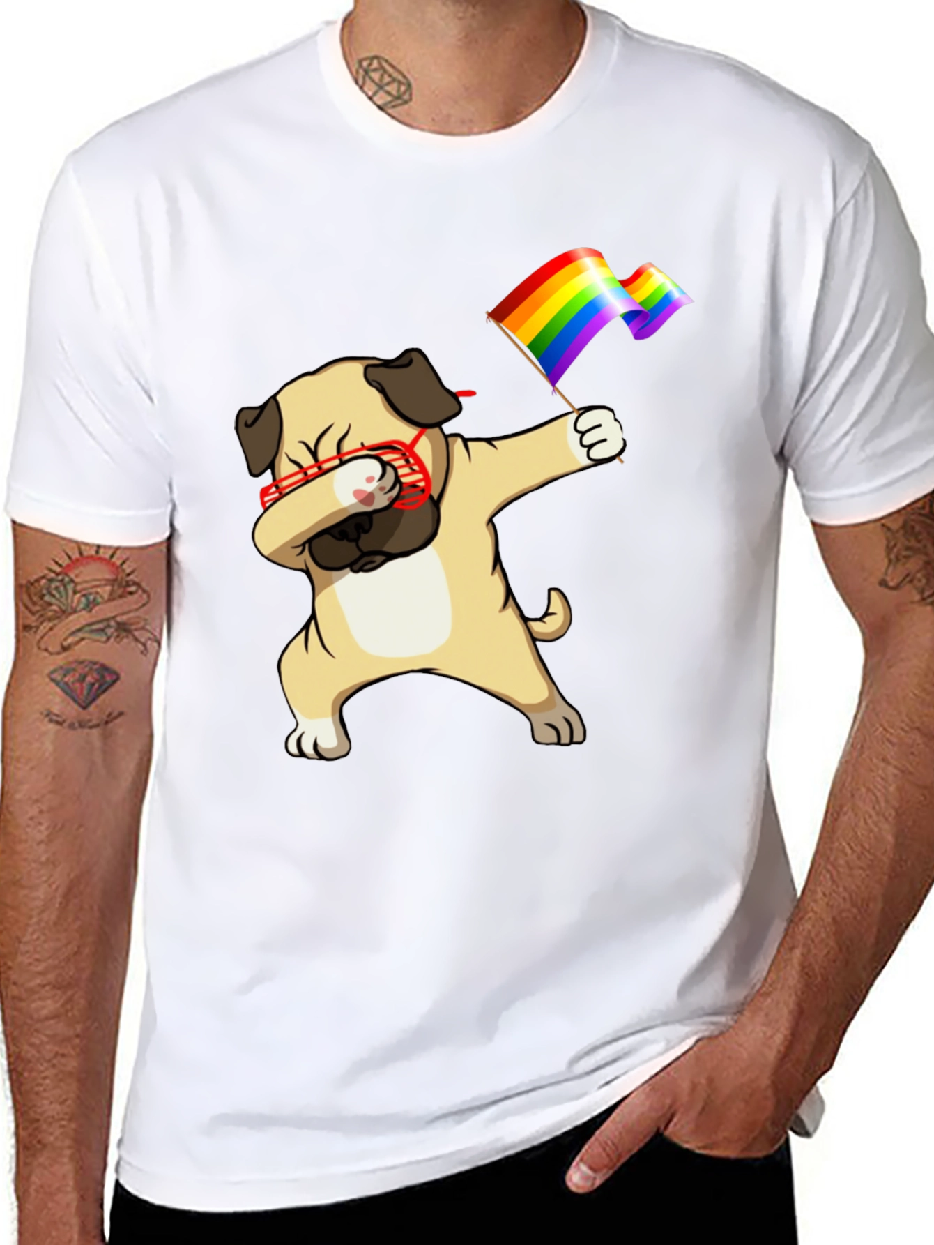 Pug Dab LGBTQ Pride T-Shirt