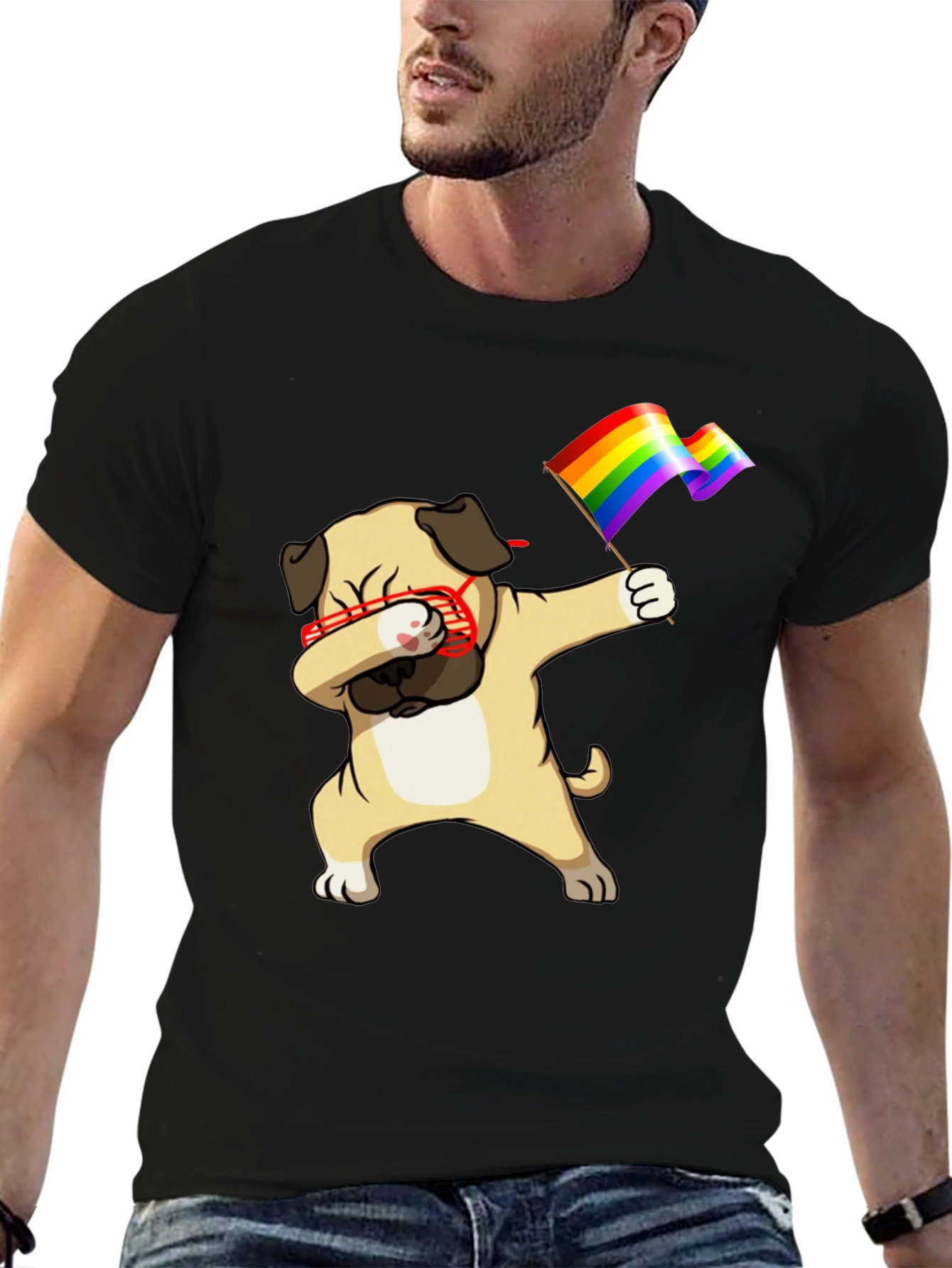 Pug Dab LGBTQ Pride T-Shirt
