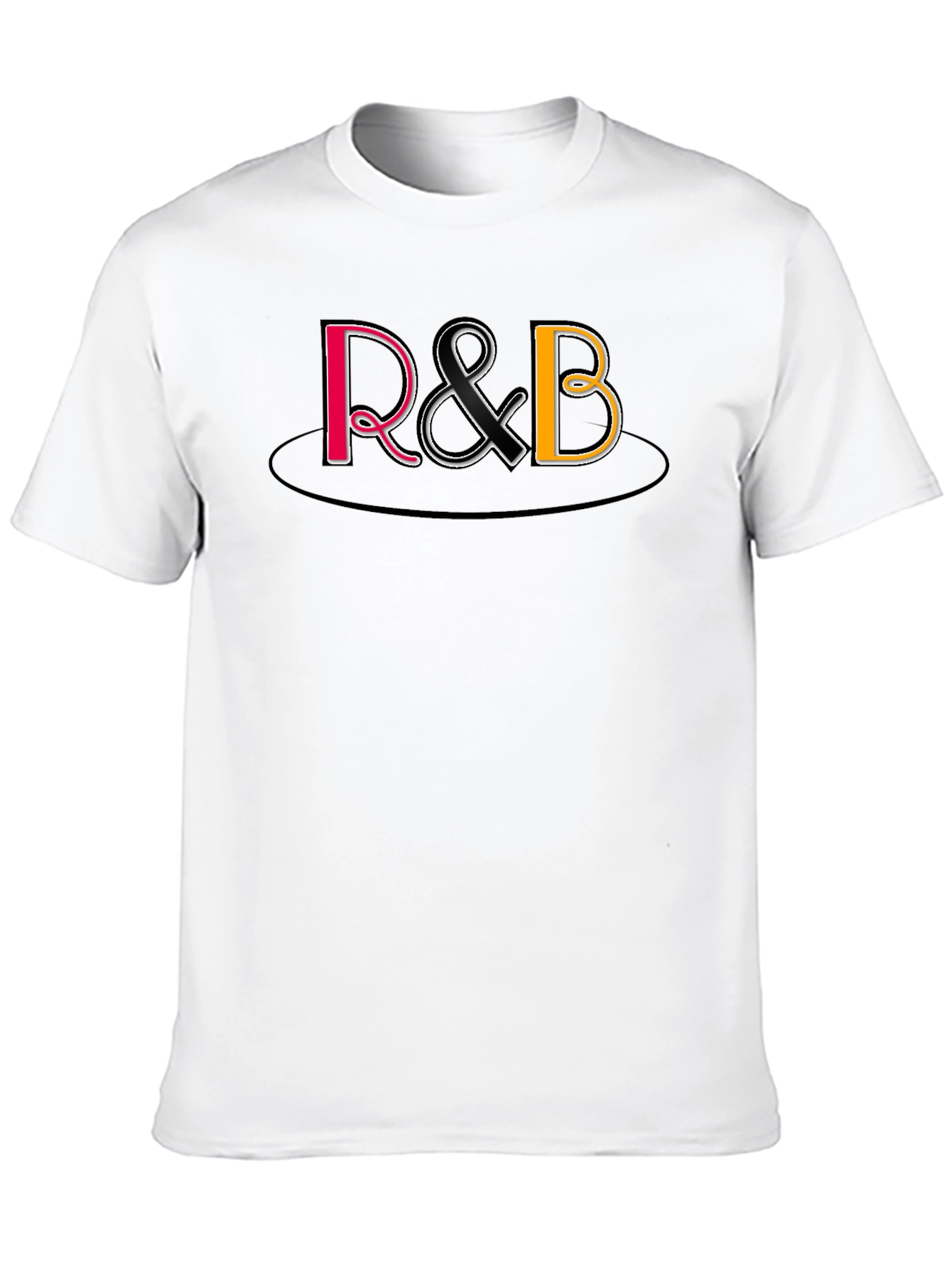 R&B Graphic Print Black T-Shirt