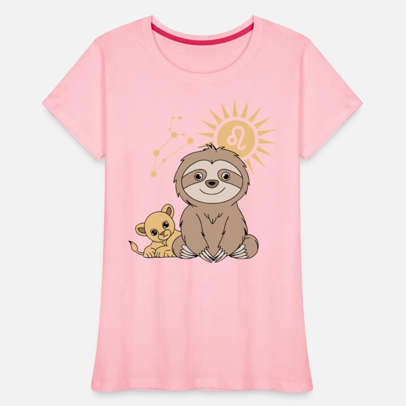 Leo Zodiac Sloth and Lion Cosmic Harmony