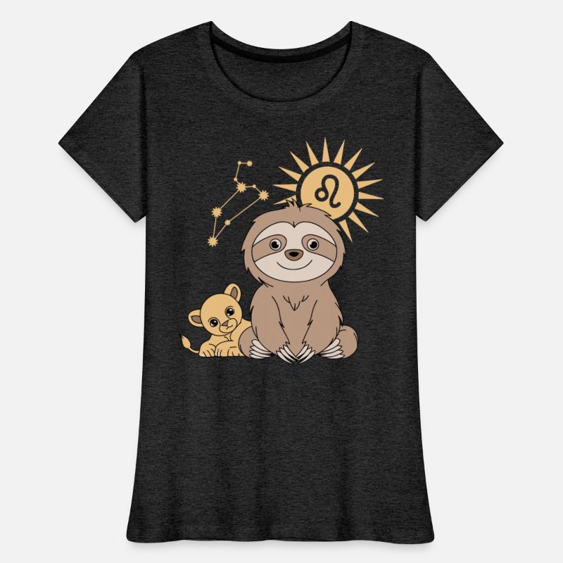 Leo Zodiac Sloth and Lion Cosmic Harmony