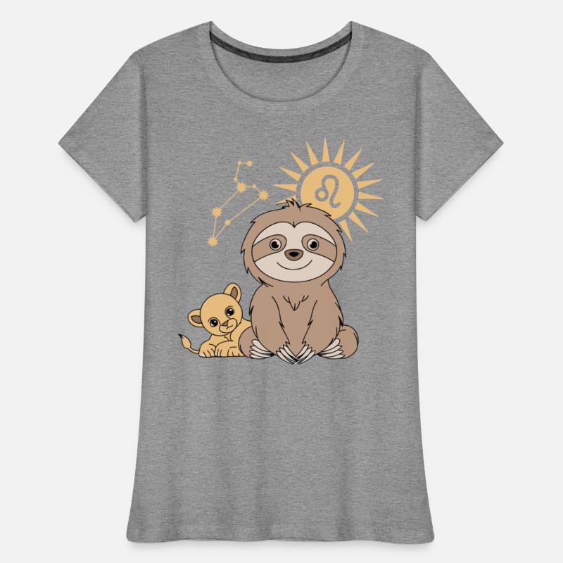 Leo Zodiac Sloth and Lion Cosmic Harmony