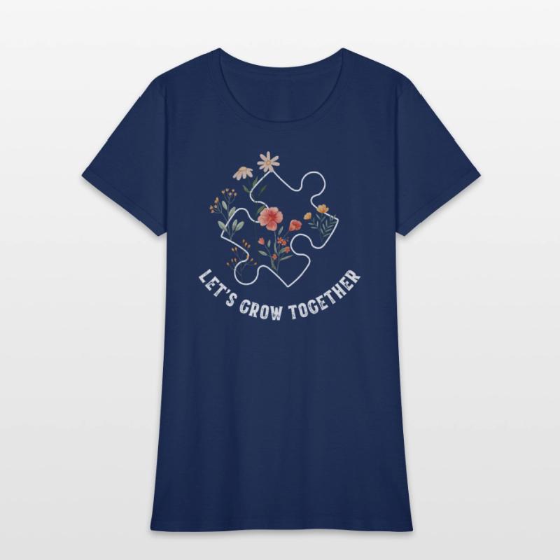 Let's Grow Together Puzzle Flowers Autism Support