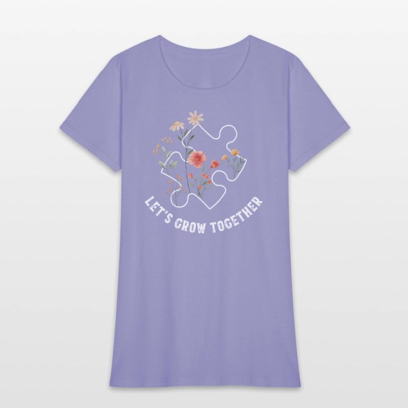 Let's Grow Together Puzzle Flowers Autism Support