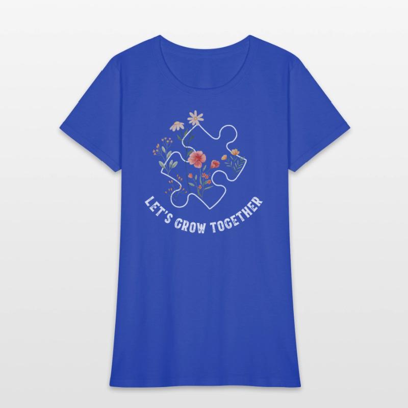 Let's Grow Together Puzzle Flowers Autism Support