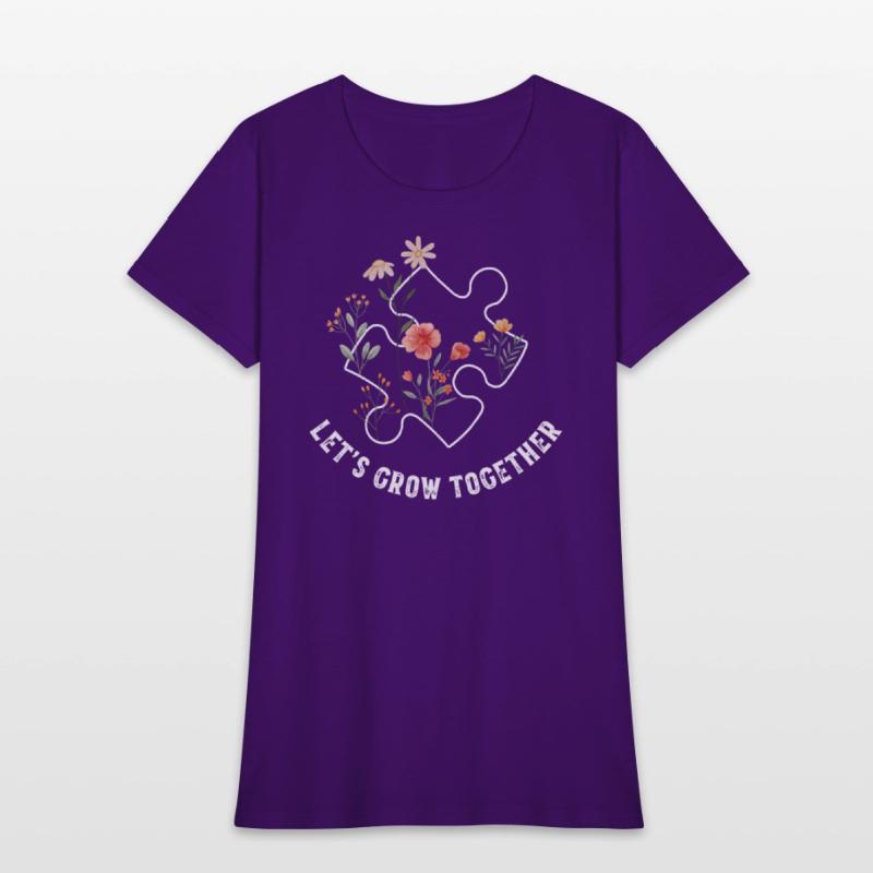Let's Grow Together Puzzle Flowers Autism Support