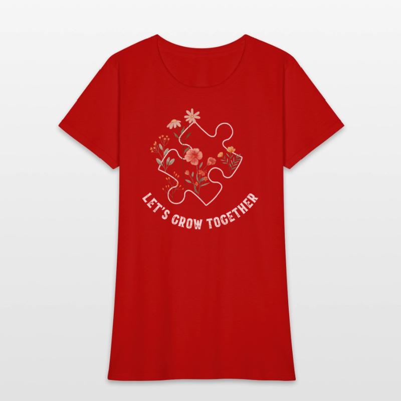 Let's Grow Together Puzzle Flowers Autism Support