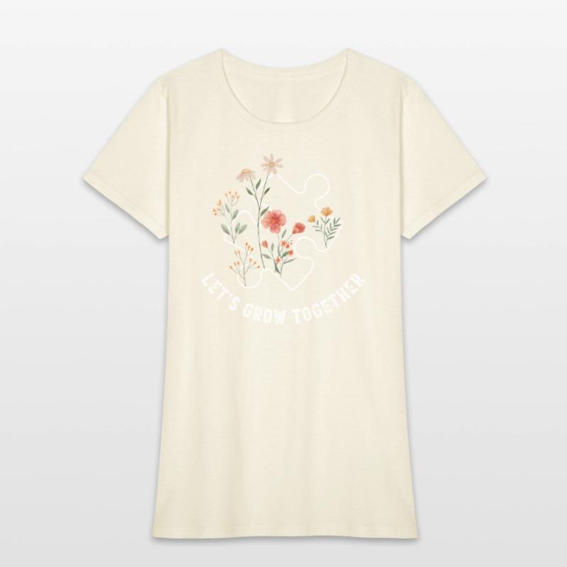 Let's Grow Together Puzzle Flowers Autism Support