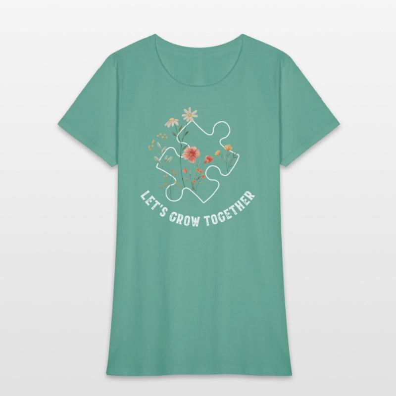 Let's Grow Together Puzzle Flowers Autism Support