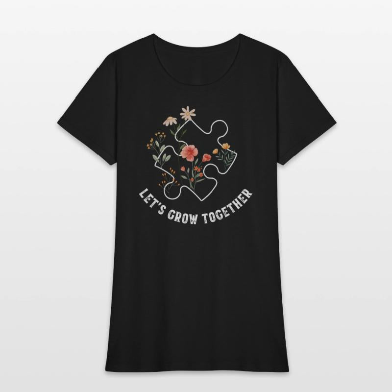 Let's Grow Together Puzzle Flowers Autism Support