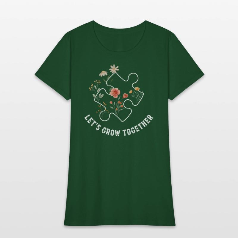 Let's Grow Together Puzzle Flowers Autism Support