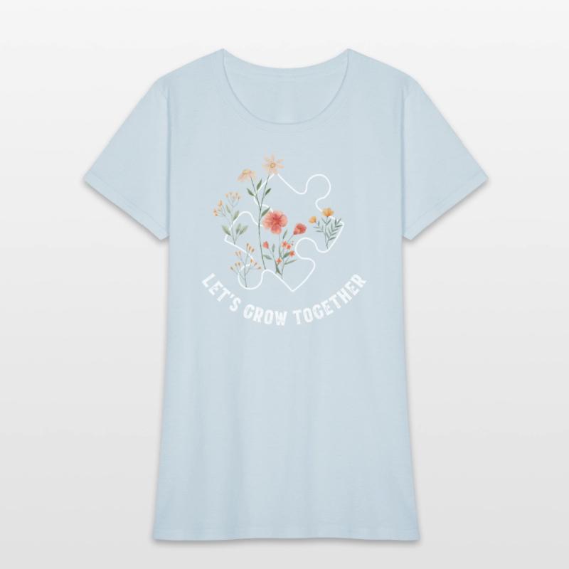Let's Grow Together Puzzle Flowers Autism Support