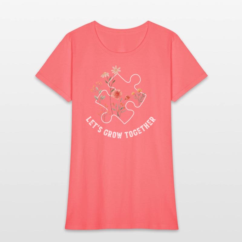 Let's Grow Together Puzzle Flowers Autism Support