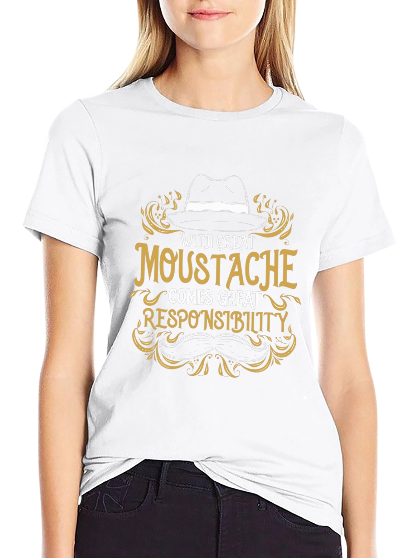 Great Moustache Responsibility Graphic T-Shirt