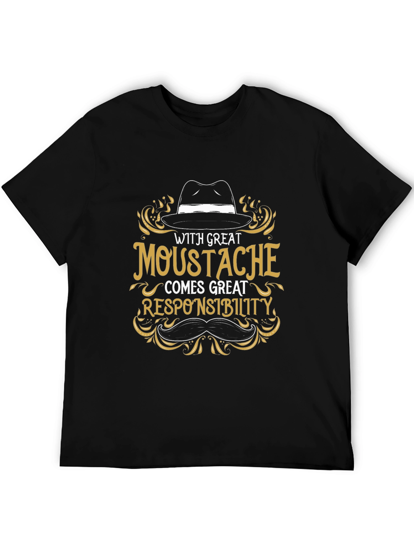 Great Moustache Responsibility Graphic T-Shirt