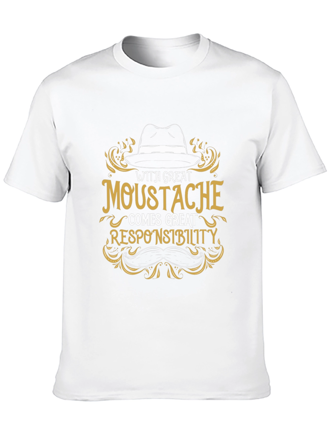 Great Moustache Responsibility Graphic T-Shirt