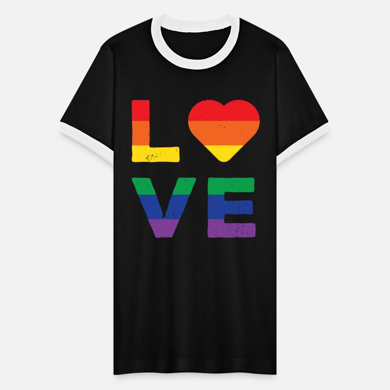 LGBT LOVE Rainbow Heart Gay Lesbian Equality Gift
