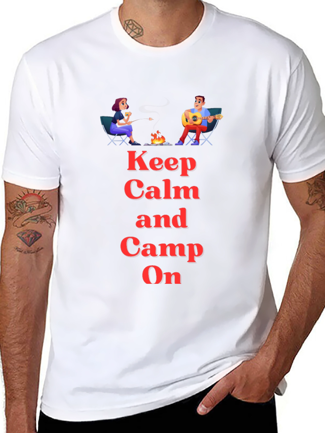 Keep Calm and Camp On Graphic T-Shirt