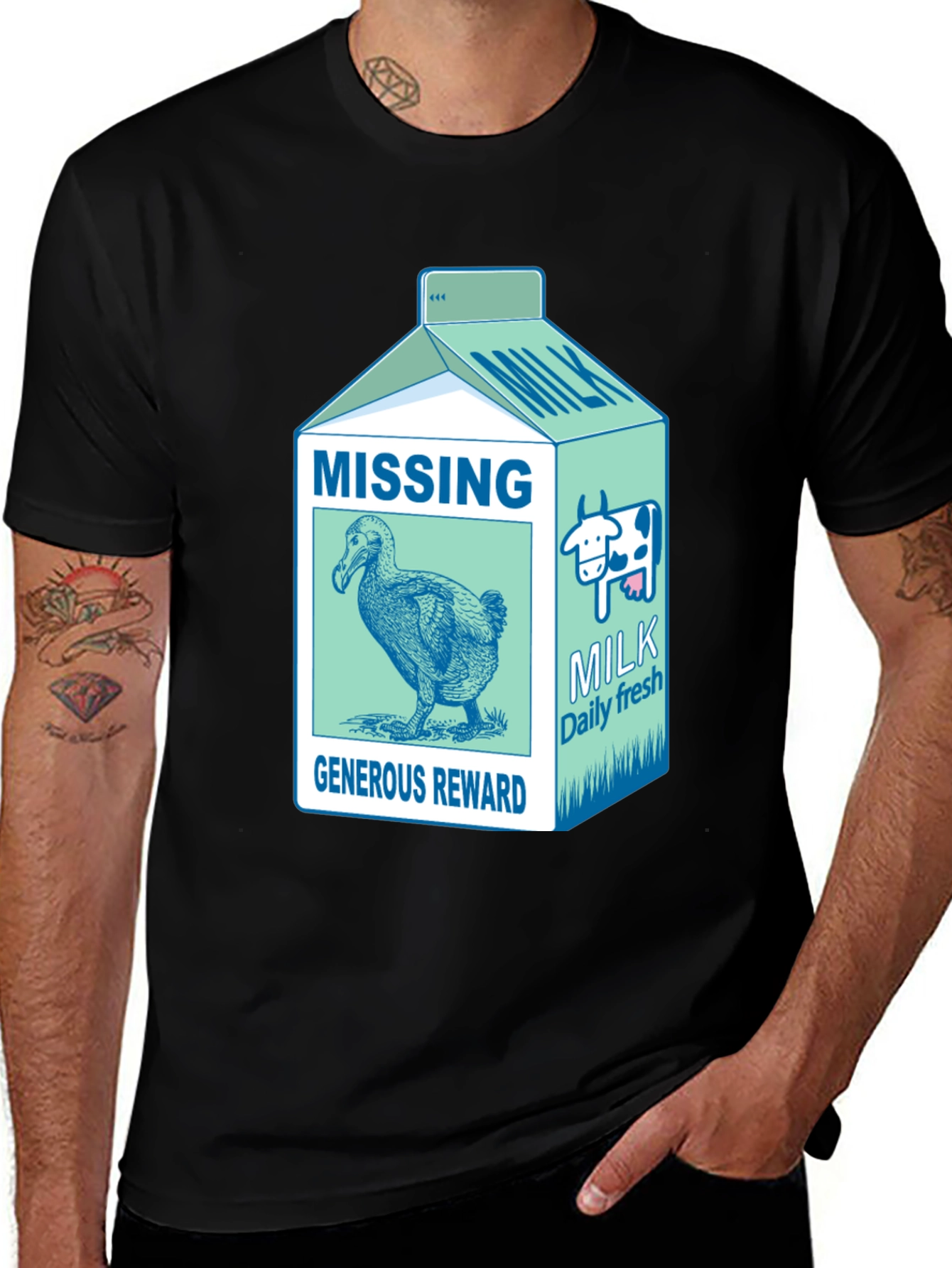Dodo Bird Milk Carton Graphic Tee