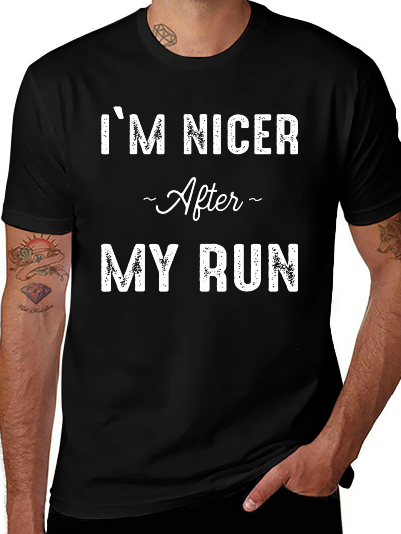 Im Nicer After My Run Black T-Shirt