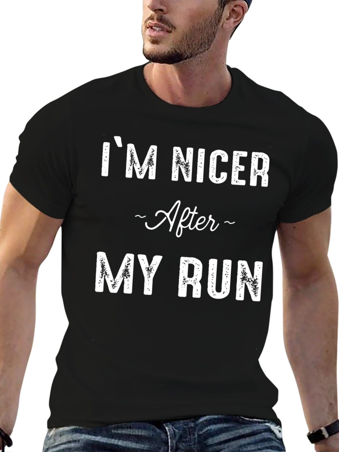 Im Nicer After My Run Black T-Shirt