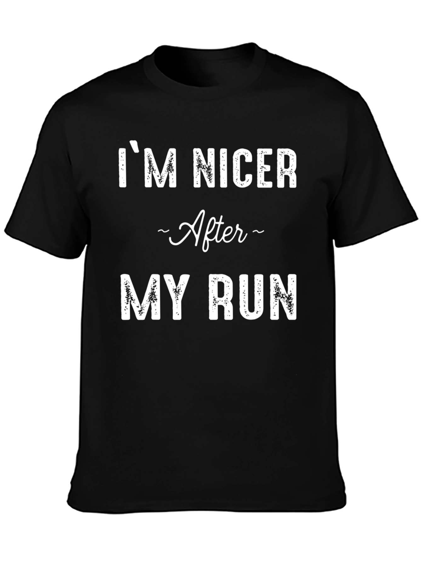 Im Nicer After My Run Black T-Shirt