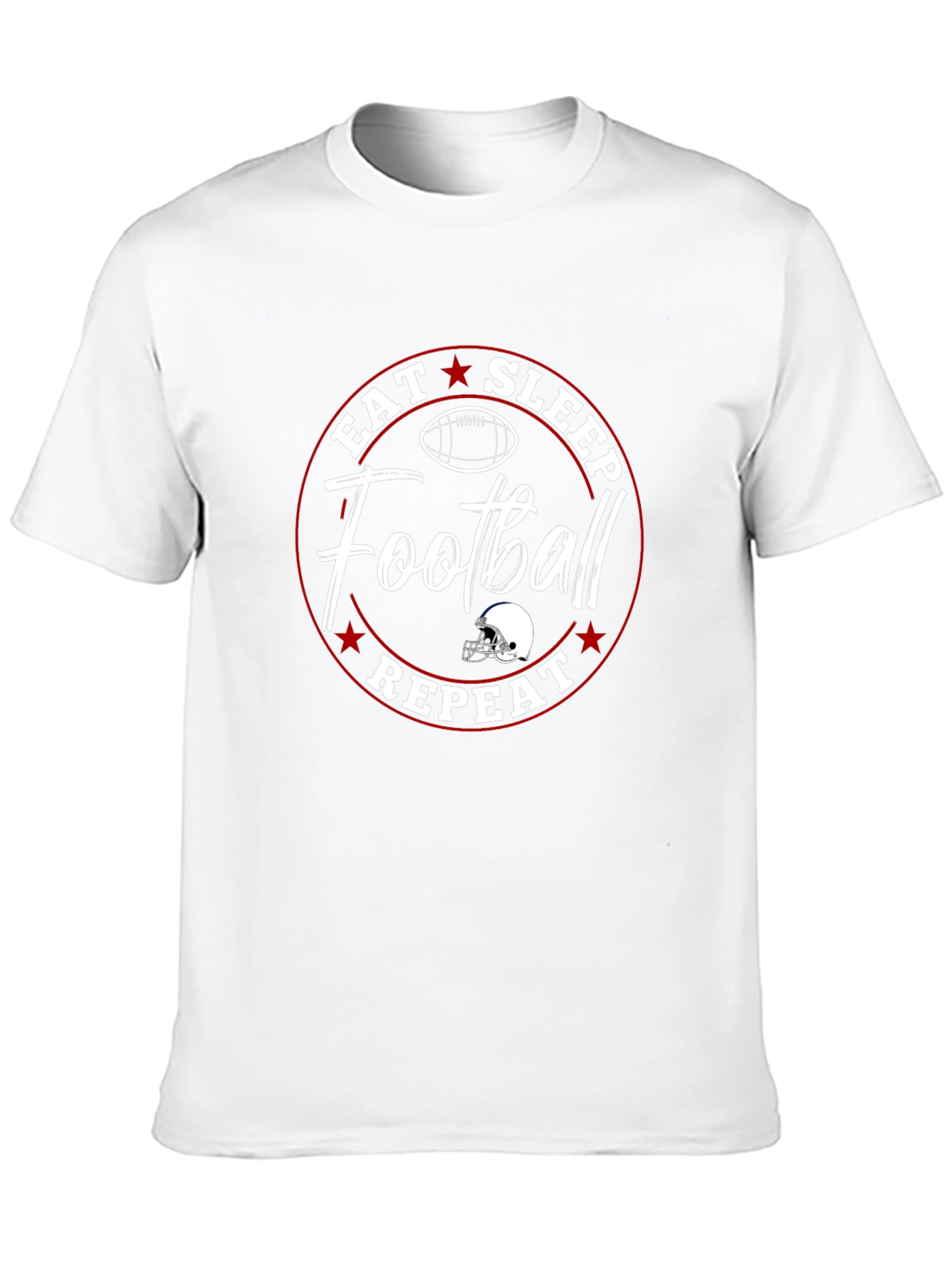 Eat Sleep Football Repeat Graphic Tee