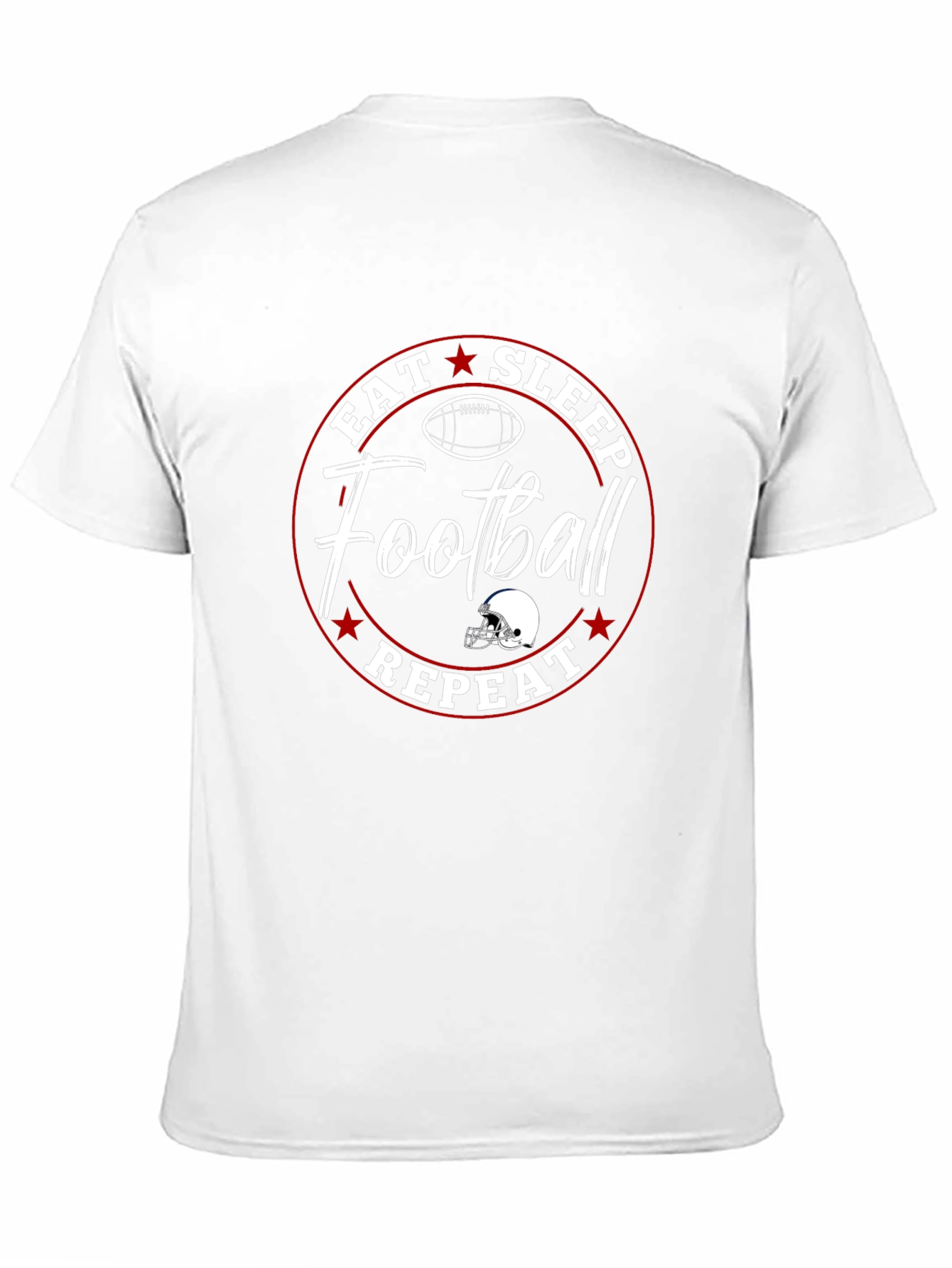 Eat Sleep Football Repeat Graphic Tee