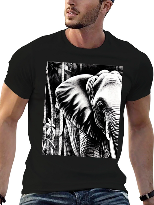 Elephant Graphic Tee - Black