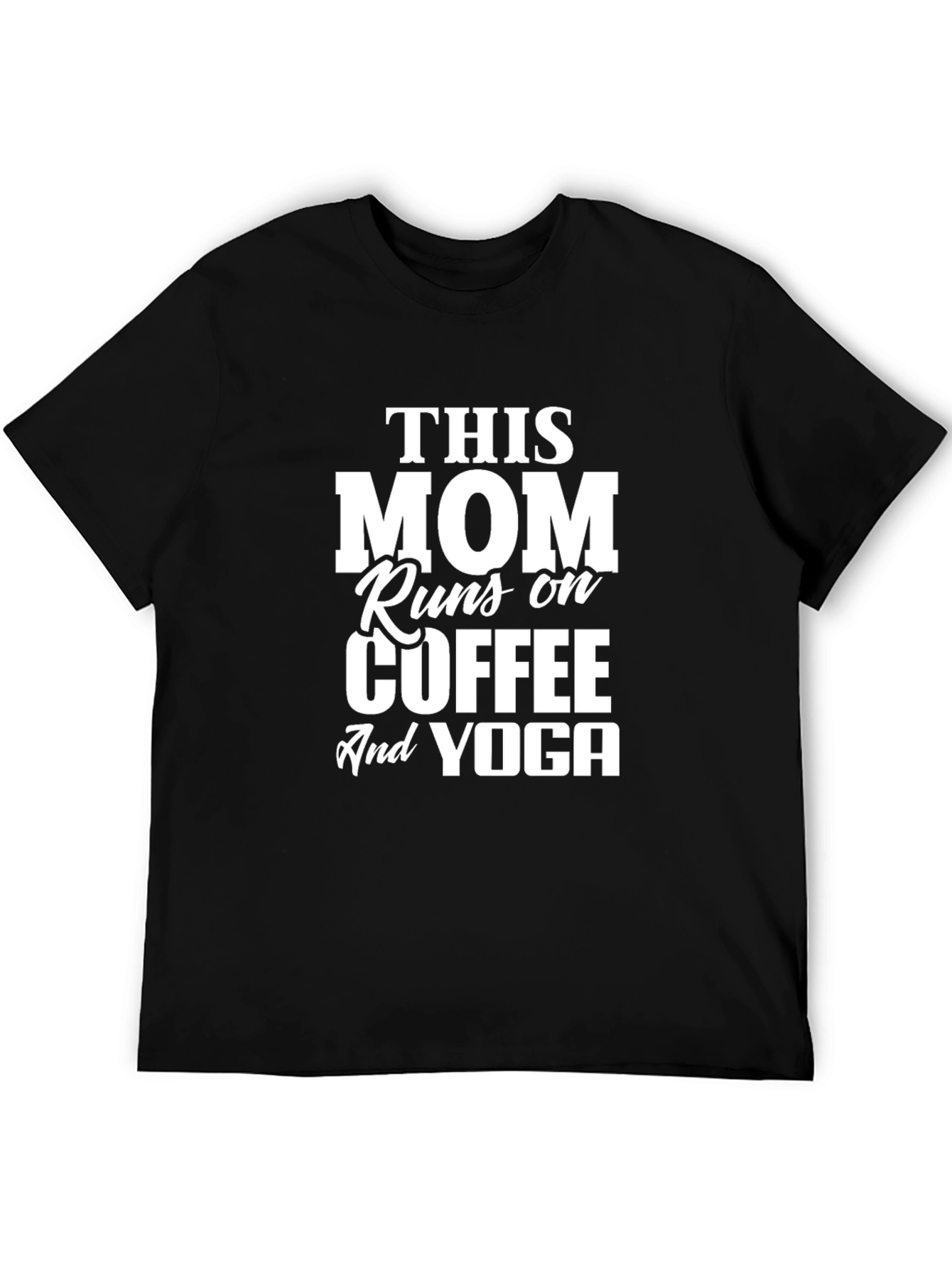Mom Coffee Yoga T-Shirt - Black