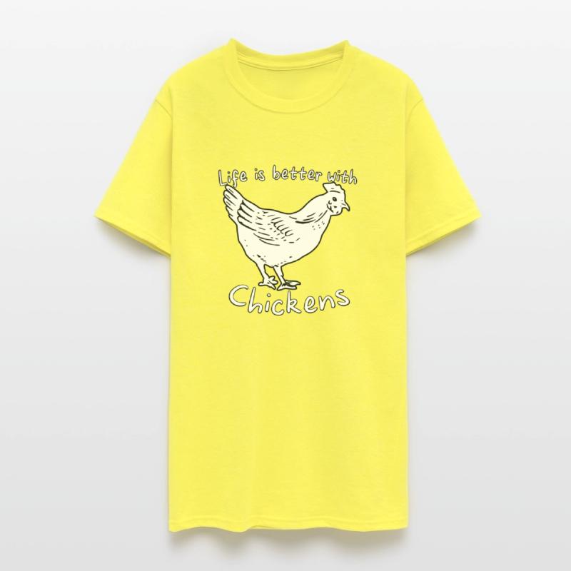 Life Is Better with Chickens Cartoon Funny Hen