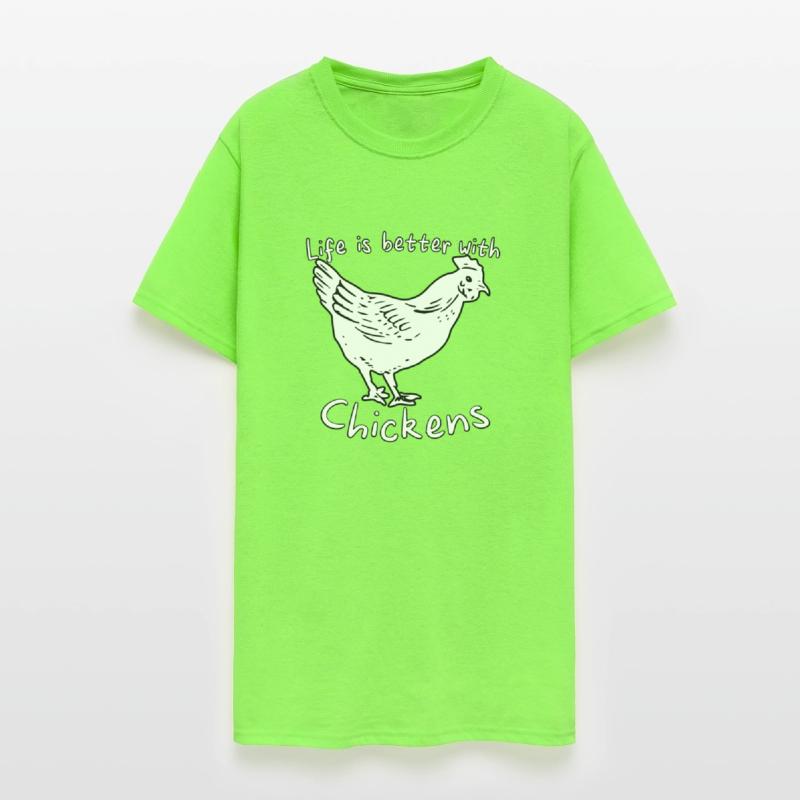 Life Is Better with Chickens Cartoon Funny Hen