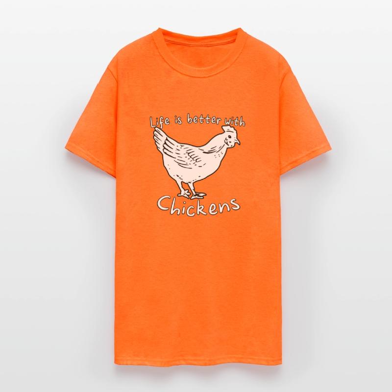 Life Is Better with Chickens Cartoon Funny Hen