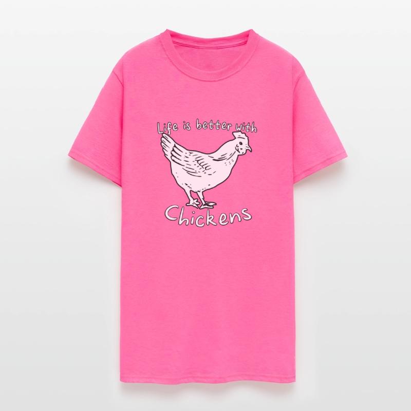 Life Is Better with Chickens Cartoon Funny Hen